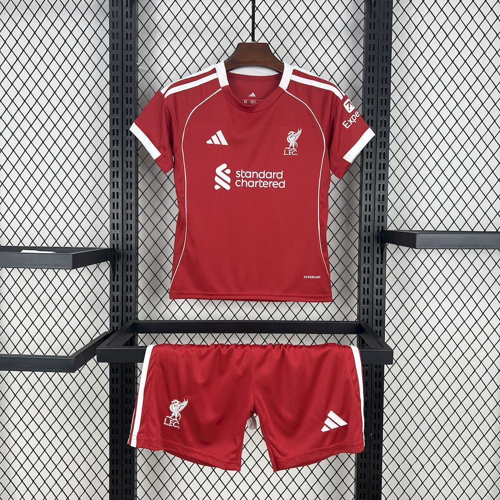Liverpool kids thuis tenue 2025/26