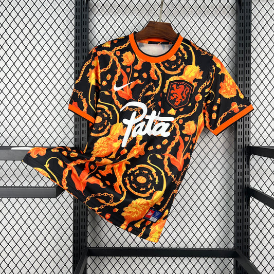 Nederlands elftal pre match voetbalshirt voor het aankomende WK