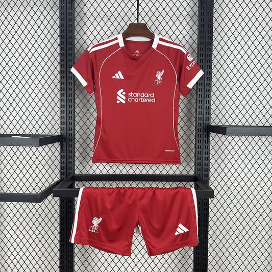 Liverpool kids thuis tenue 2025/26